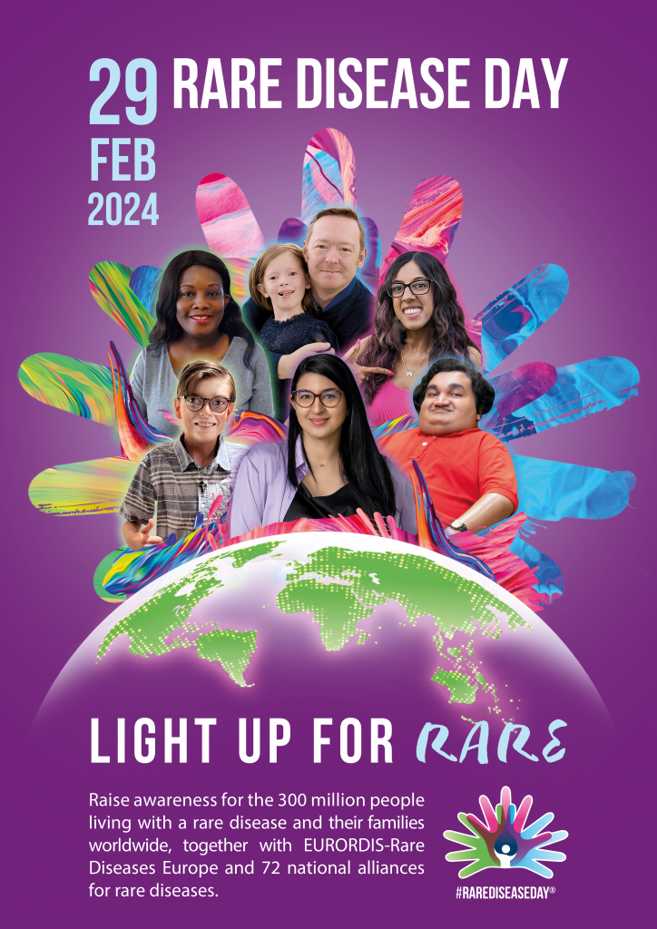 Rare Disease Day 2024 - Light Up for Rare poster