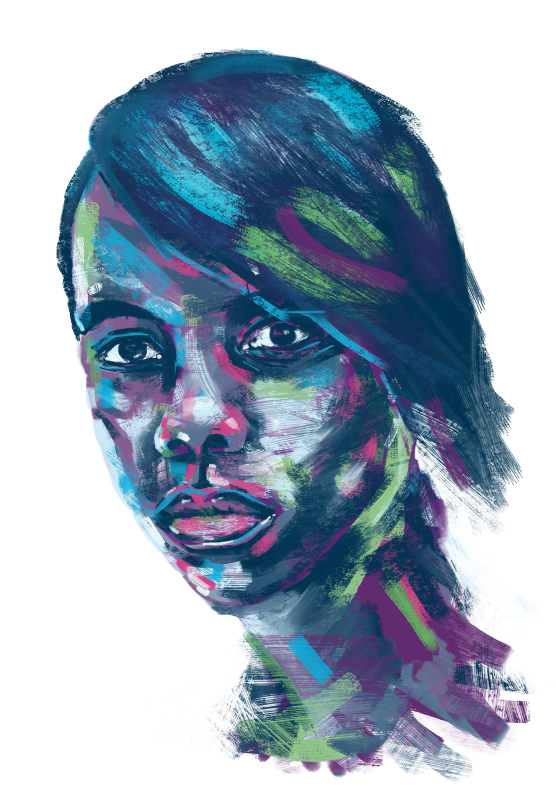 Portrait of Tristan in rare disease day colours