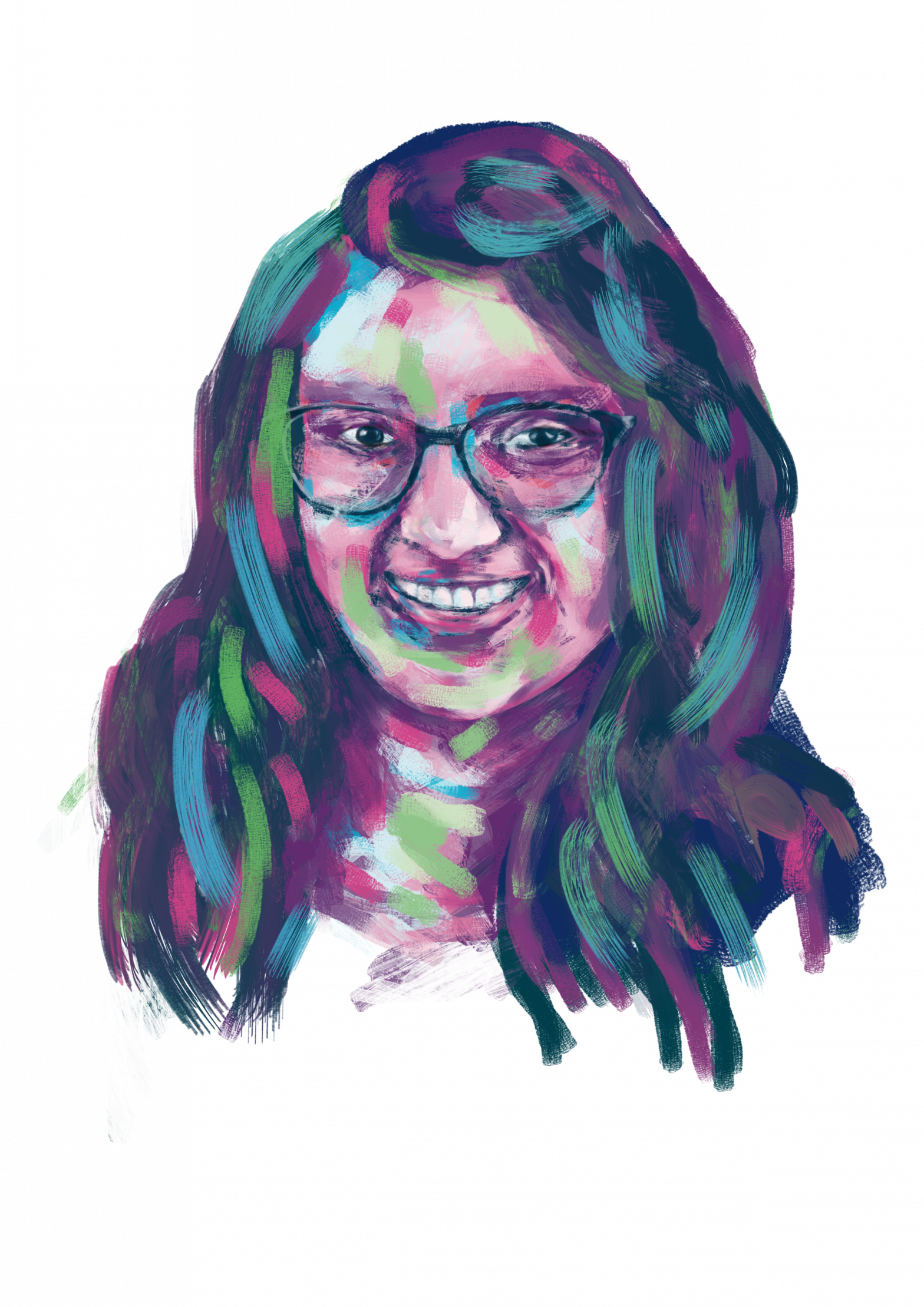 Portrait of Shambhavi in rare disease day colours