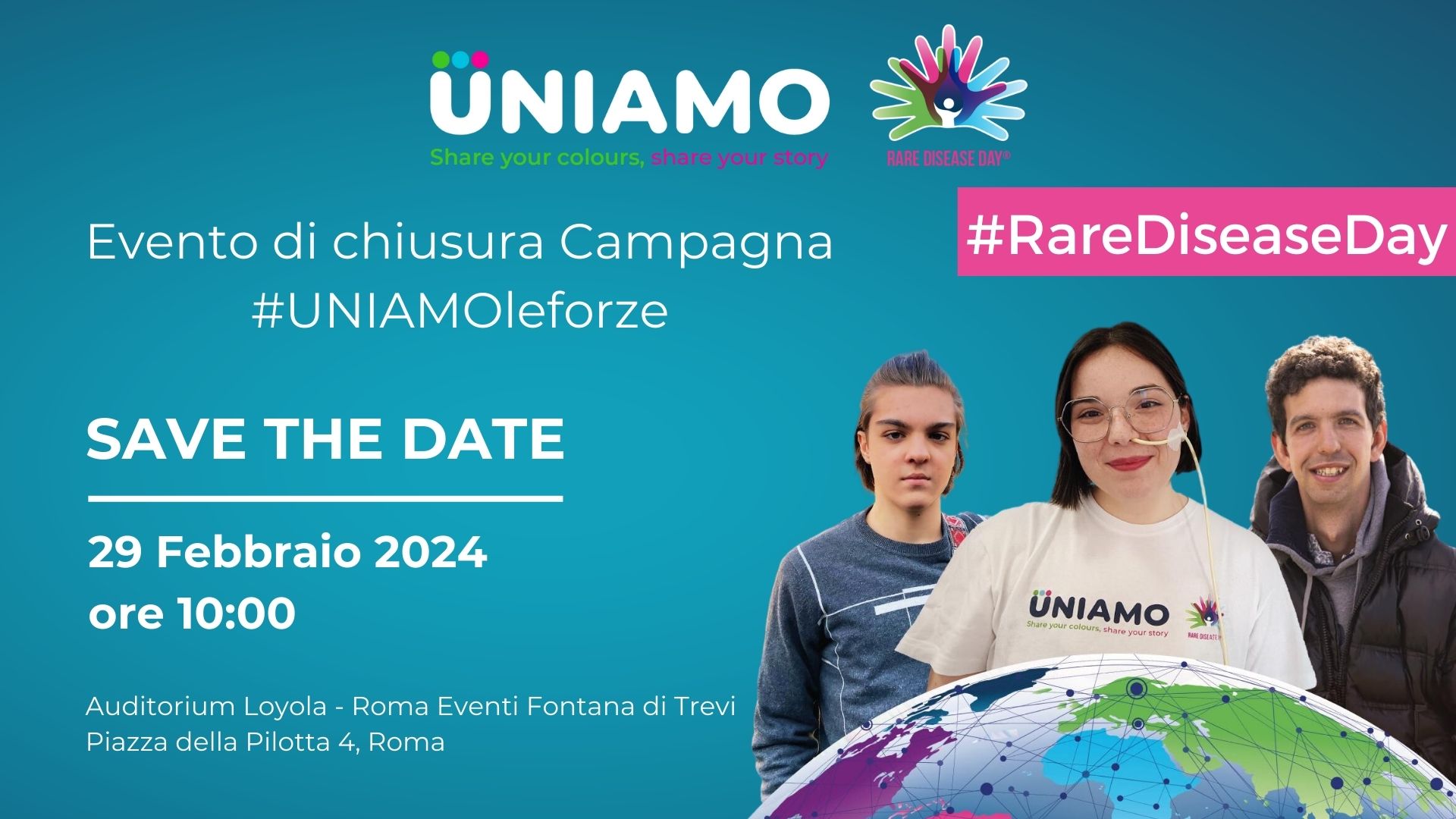 UNIAMOleforze chiusura campagna di sensibilizzazione per la Giornata delle Malattie Rare