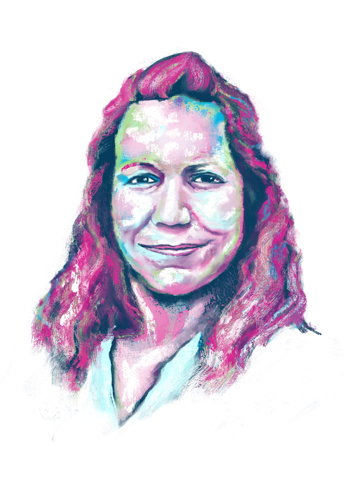 Portrait of Jelena in rare disease day colours
