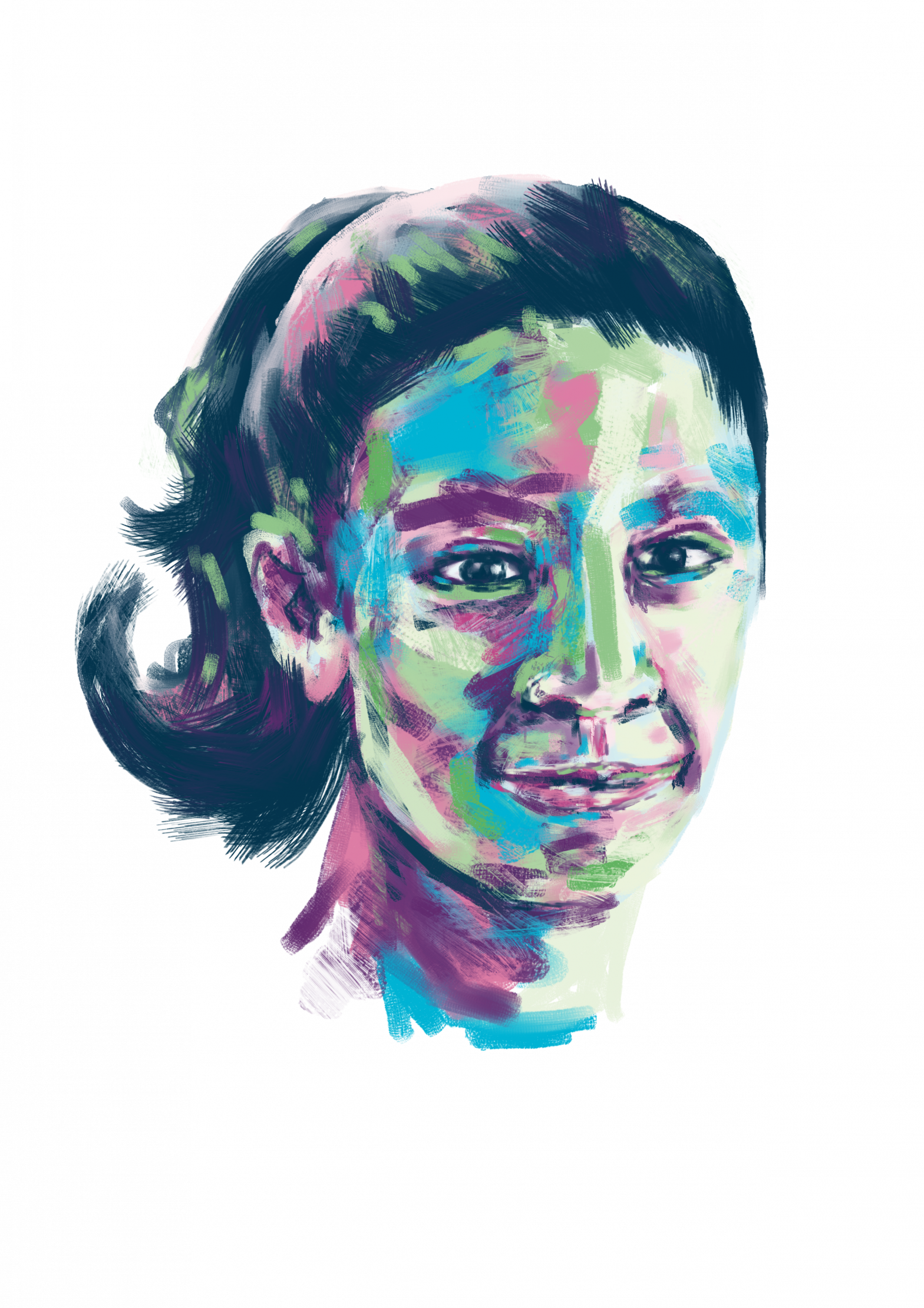Portrait of Nitzia in rare disease day colours
